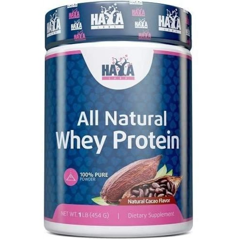 Haya Labs 100% All Natural Whey Protein 454 g - Orgaaniline kakao